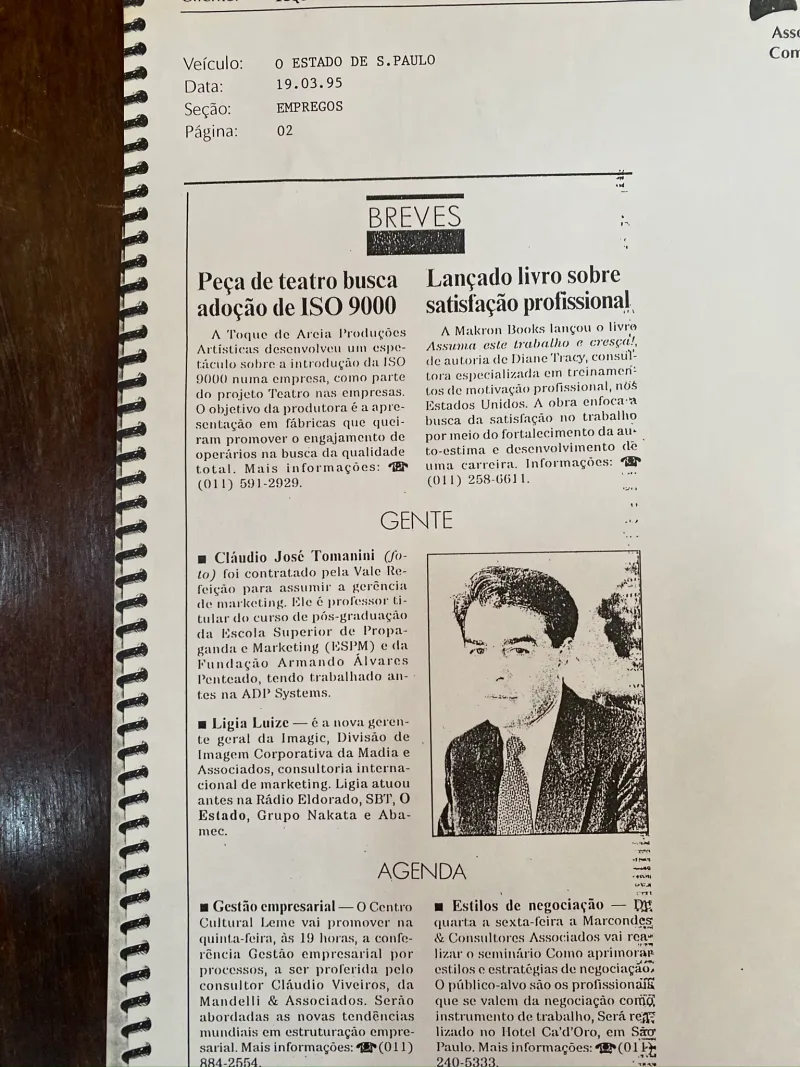 O Estado de S.Paulo, 19 de março de 1995