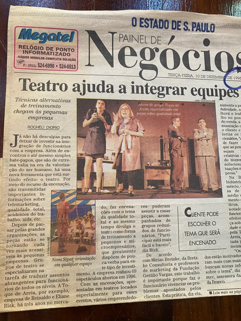 O Estado de S.Paulo, Painel de Negócios, 10 de dezembro de 1996