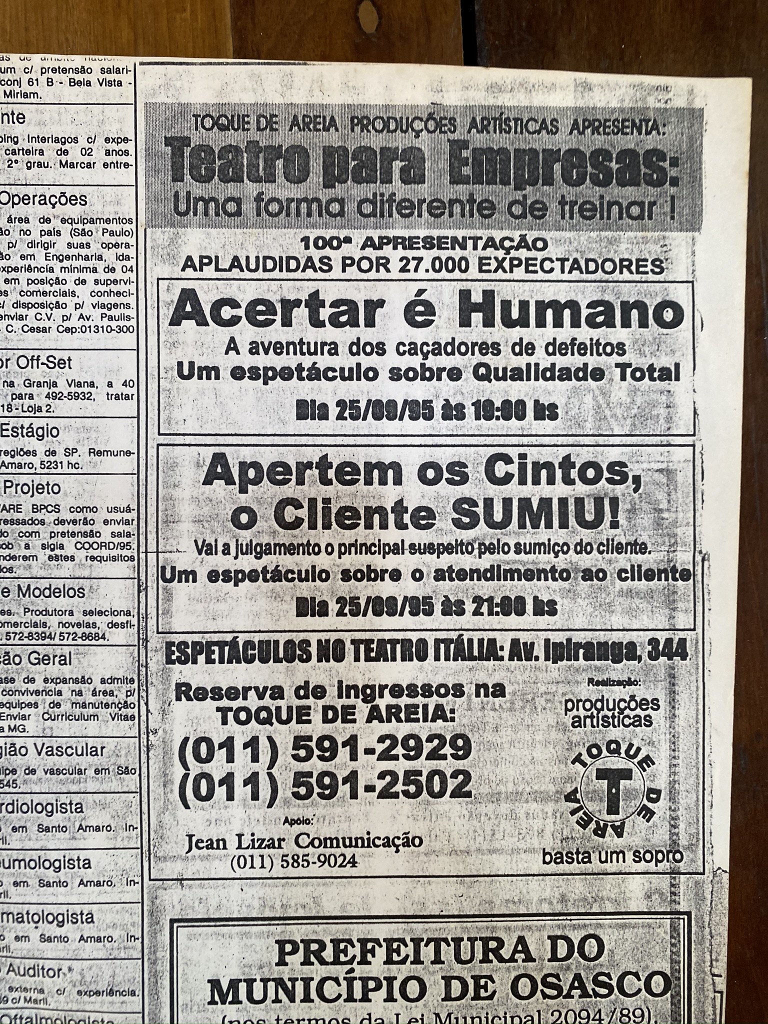 Folha de S.Paulo, 14 de abril de 1996